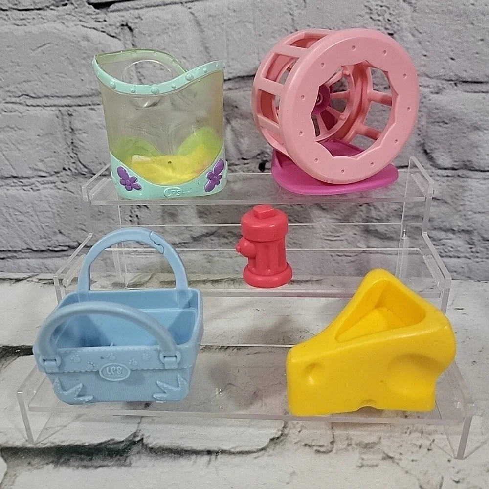 LPS Littlest Pet Shop Accessories Replacement‎ Pieces Cage Wheel Cheese Lot of 5